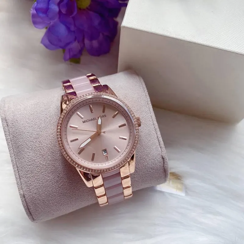 Michael Kors Ritz Rose Gold Dial Rose Gold Ladies Watch- MK6349